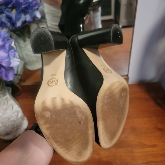 MICHAEL KORS Fulton Harness Bootie Suede Logo Buckle Block Heel - Picture 10 of 12